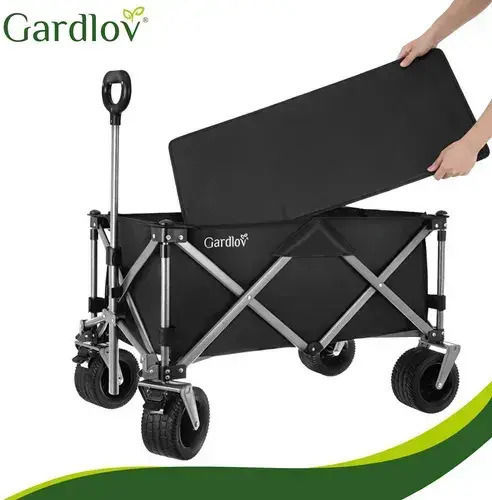 Foldable Garden Cart 150l 87x46x70cm
