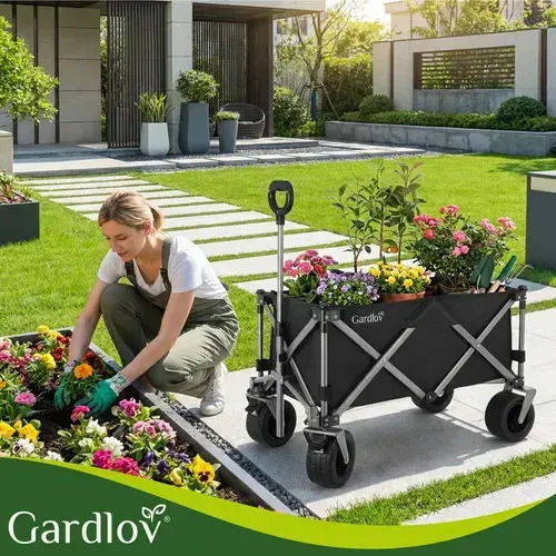 Foldable Garden Cart 150l 87x46x70cm