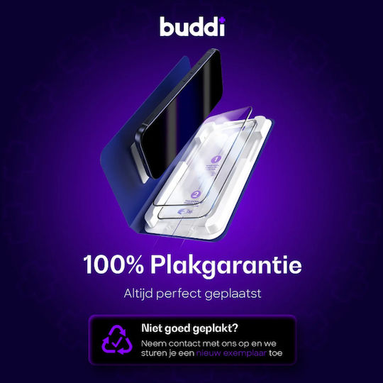 Buddi Gehärtetes Glas 2 Stück Schwarz (Galaxy S23)