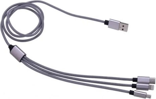 Combined Usb Lightning Cable 1m 2a Tekmee
