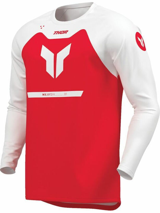 Thor Μπλούζα Menace Racewear Ridemode Red Λευκά Κόκκινα Polyester