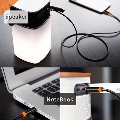 Cabletime 3,5mm Klinkenkabel 3,5mm Stecker - 3,5mm Stecker Schwarz 0,5m mit Vergoldeten Anschlüssen CT-AV311-P11G