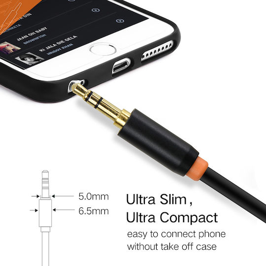 Cabletime 3,5mm Klinkenkabel - 2x RCA-Stecker Schwarz 0,5m