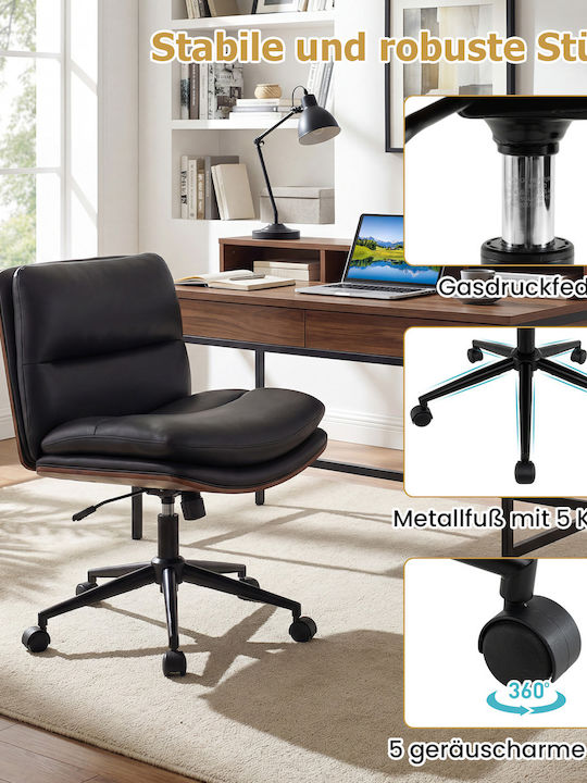 Costway Office Chair with Recline and Adjustable Arms Black
