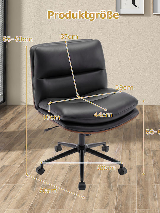 Costway Office Chair with Recline and Adjustable Arms Black