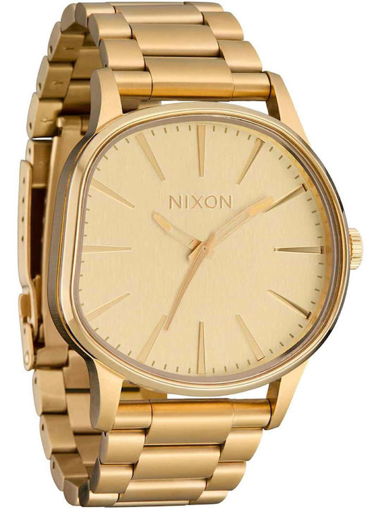 Nixon Women's Watch 42mm Battery with Gold Metal Bracelet