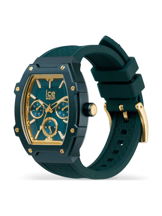 Ice Womens Watch 45mm Battery With Green Metal Bracelet