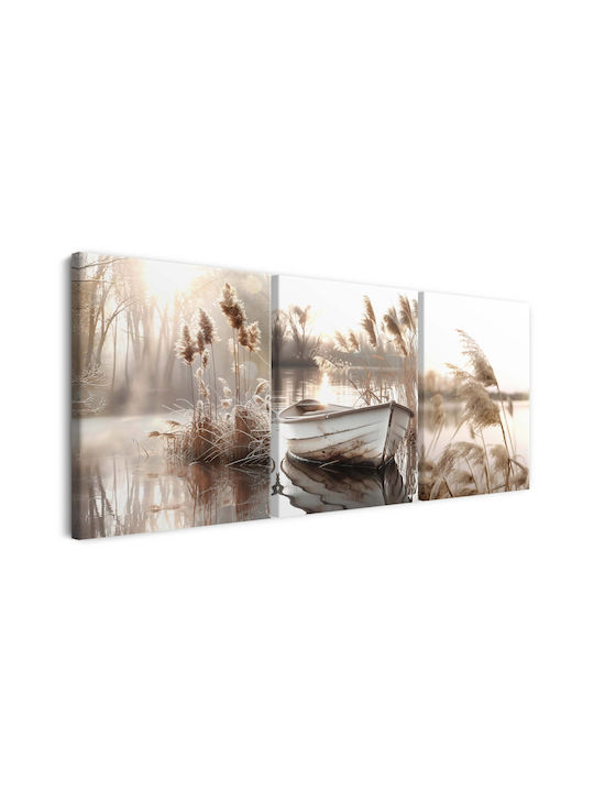 Naklejkomania Τρίπτυχος Πίνακας σε Καμβά 60x120cm