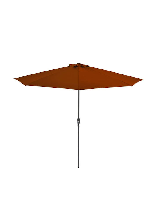 Circular Aluminum Parasol Terracotta Diameter 3xHeight 2.53m
