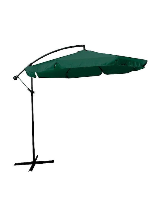 Hanging Circular Metal Green Garden Parasol Φ2.5m