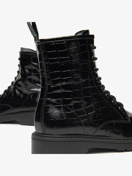 Ghete De Piele Dama Ankle Boots Negre