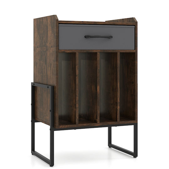 Costway Έπιπλο Hi-Fi Καφέ 32.5x68.5x45cm