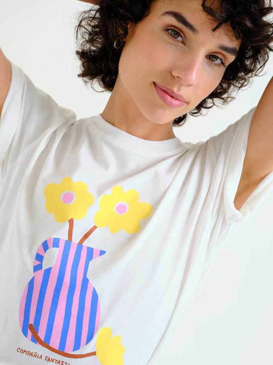 Γυναικείο T-shirt Ecru