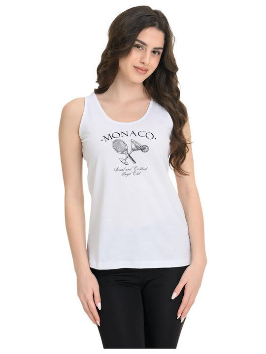 Women's Sleeveless White Blouse