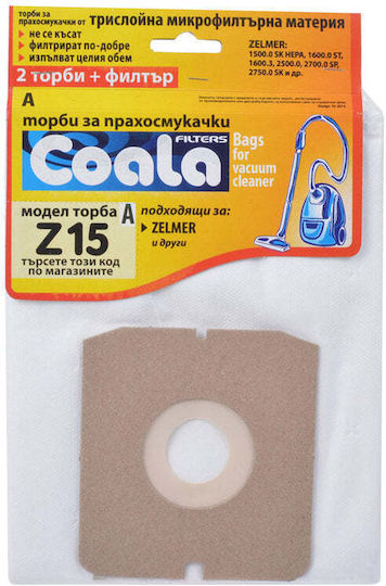 Coala Σακούλες Σκούπας 3τμχ Συμβατή με Σκούπα Toni