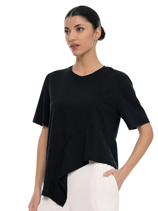 Damenbluse Kurzärmelig Schwarze