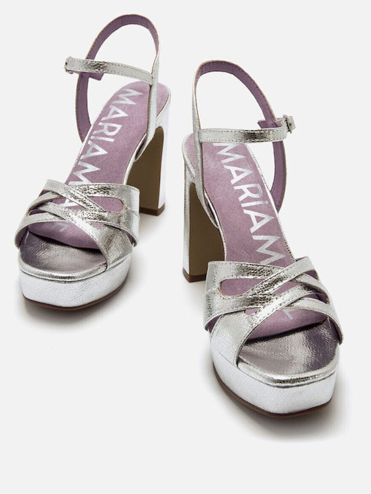 Damen Sandalen Silber