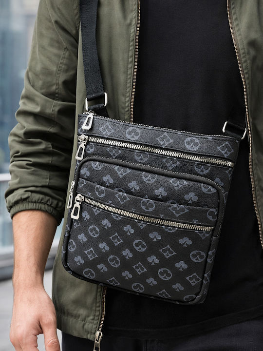 Geantă de Umăr / Tip Crossbody pentru Bărbați Neagră