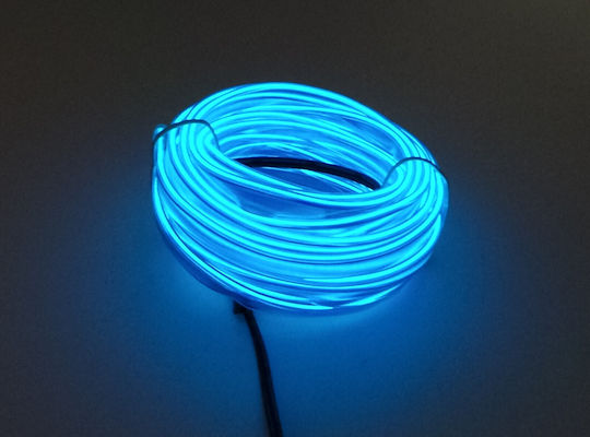 El Wire Iluminat Ambiental 3m 12v Albastru Brichetă