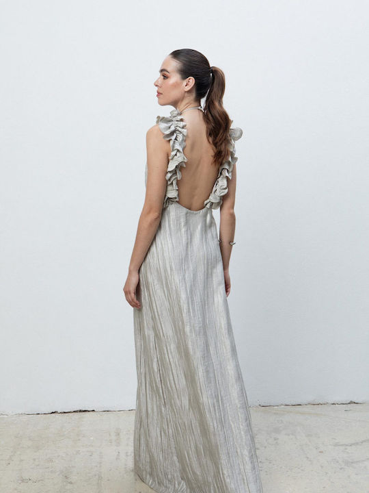 Maxi Dress for Wedding Christening Ecru