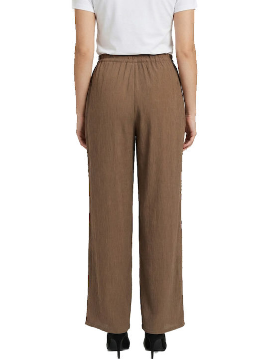 Only Weite Damen Baumwoll-Jeans in Regulärer Passform Braun