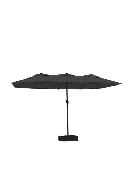 Runde Aluminium-Garten- und Terrassen-Sonnenschirm Grau F4.49×Y2.45m