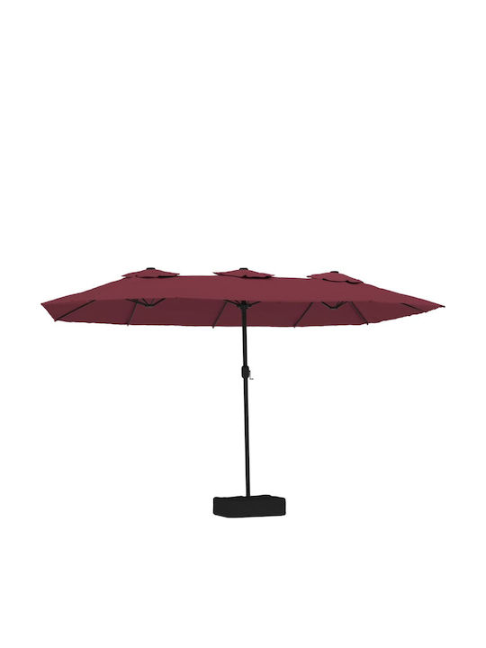 Garten- und Terrassen-Sonnenschirm Rundschreiben Aluminium Burgundisch F4.49xH2.45m