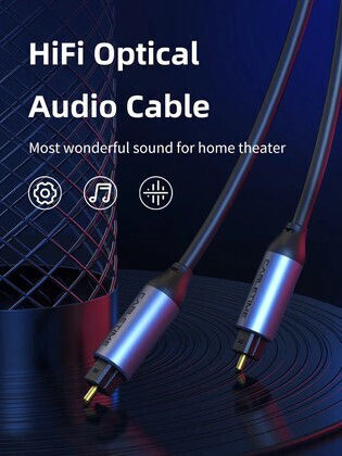 Cabletime Optical Audio Cable TOS Male - TOS Male Black 5m (CT-AV380-P04GN)