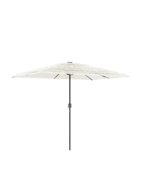 Round Metal Garden Parasol White F2.5xH2.5m