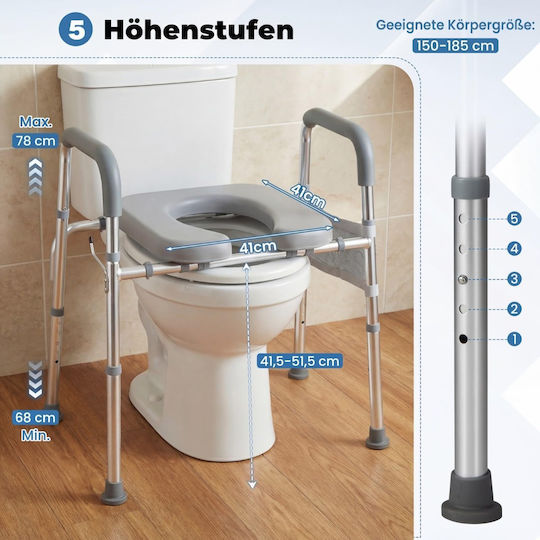Costway Toilet Lifting Seat with Backrest JH10030SL