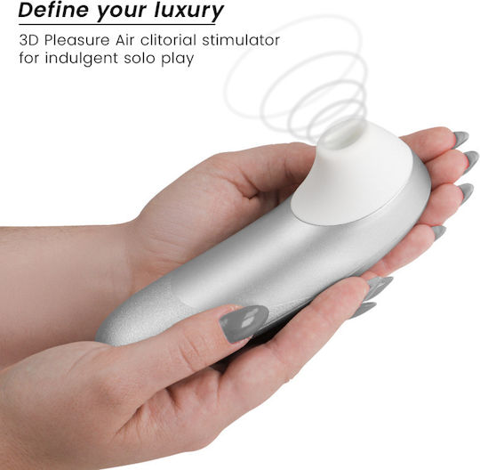Womanizer Pro Вибриращ Клиторен Стимулатор Сребристо Сив
