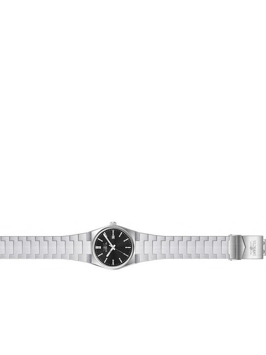 Invicta Ανδρικό Ρολόι 40mm Μπαταρίας με Ασημί Μεταλλικό Μπρασελέ