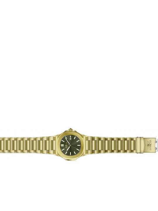 Invicta Ceas Barbătesc 41mm cu Baterie cu Brățară din Metal Aurie