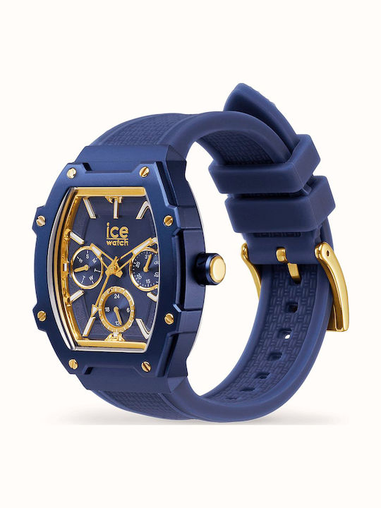 Ice Ceas Dama 45mm Baterie Cu Curea Din Cauciuc Albastru