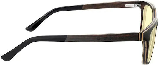 Computer Glasses Gunnar Muir Ebony Wood Amber