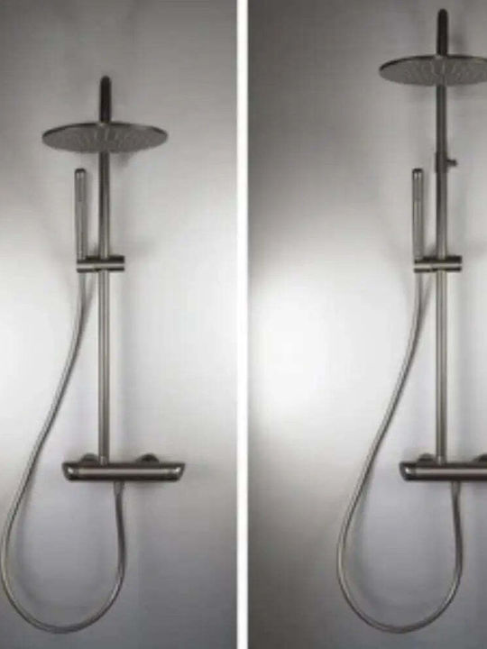 Deante Shower Column with Bathtub Mixer Black