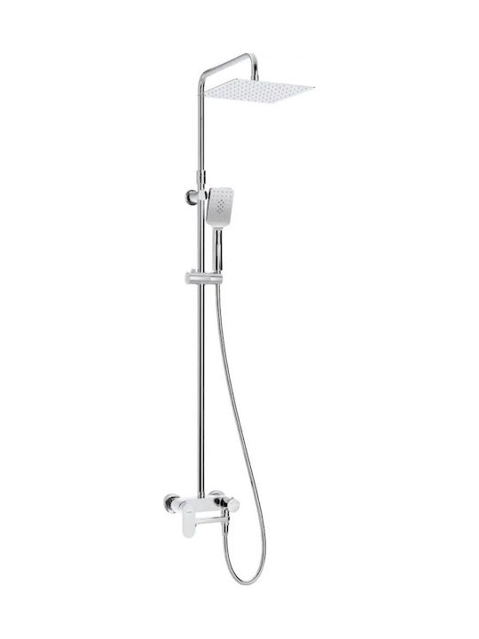 Deante Shower Column with Bathtub Mixer Black