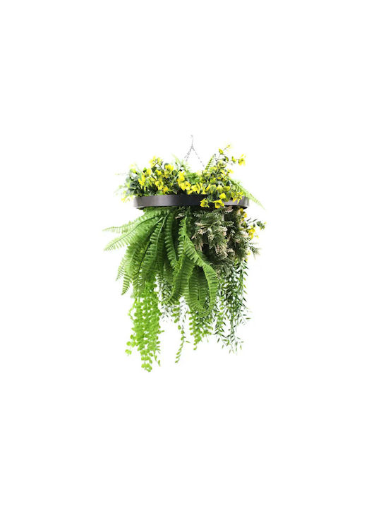 Inel Decorativ Suspendat Cu Verdeață Ø40cm Ferigă Hd Hd-10456