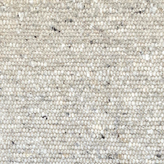 Rectangular Wool Beige Rug 70x130cm