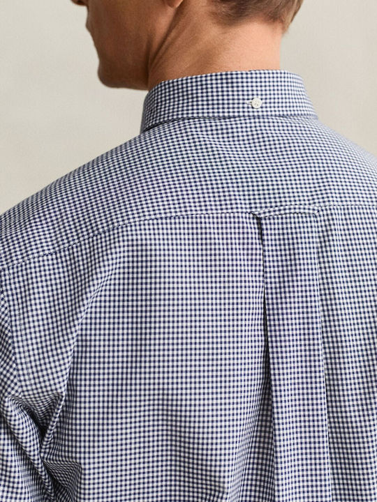 Long-sleeved Shirt Checked Blue