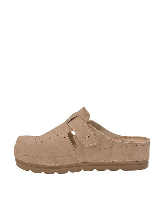 Vesna Damentliche Anatomische Holzschuhe Beiges 0525-Beige