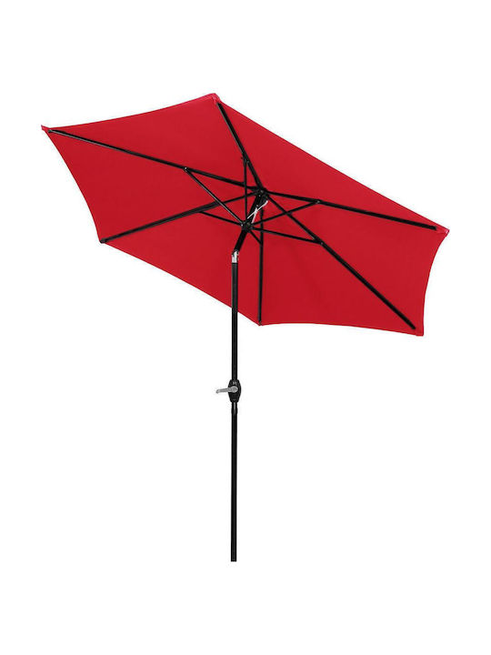 Umbrelă Rotundă Metalică Roșie Φ2.5m