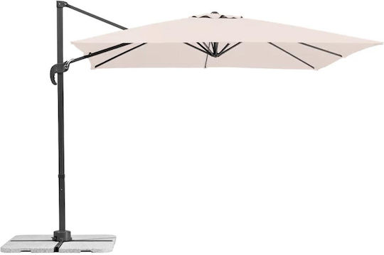 Umbrelă suspendată din aluminiu ecru