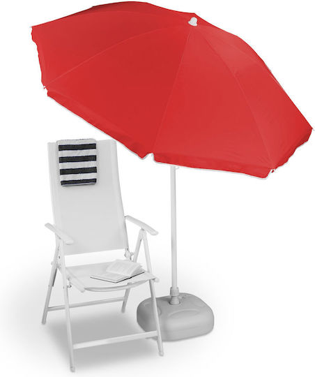 Umbrella Floor Metal Red 1.8x1.8m