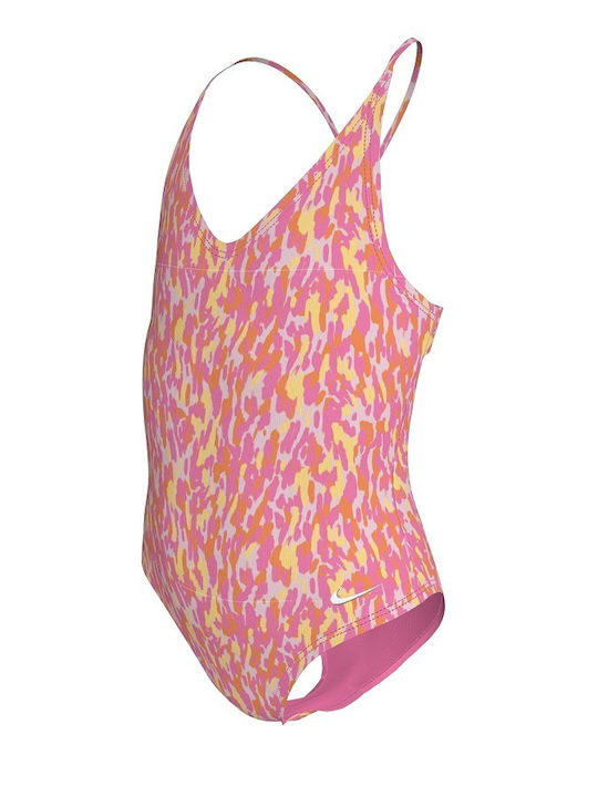 Nike Lace Up One Piece Παιδικό Μαγιό Ολόσωμο Ροζ