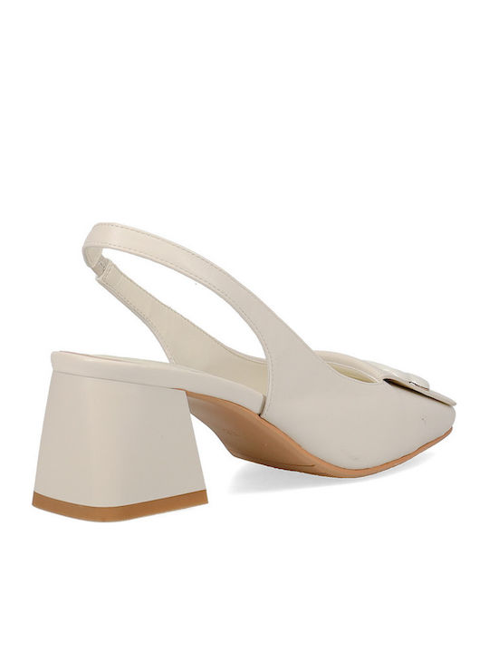 Heels with Strap White
