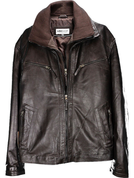 Leder Herren Jacke Braun