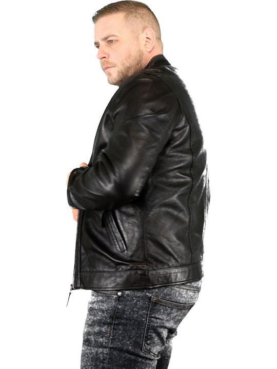 Leder Herren Jacke Schwarz