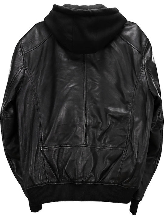 Leder Herren Jacke Schwarz