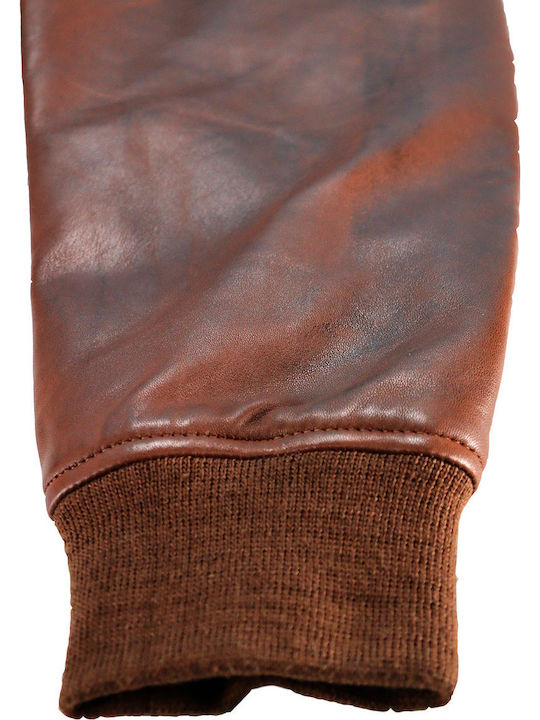 Leder Jacke Braun